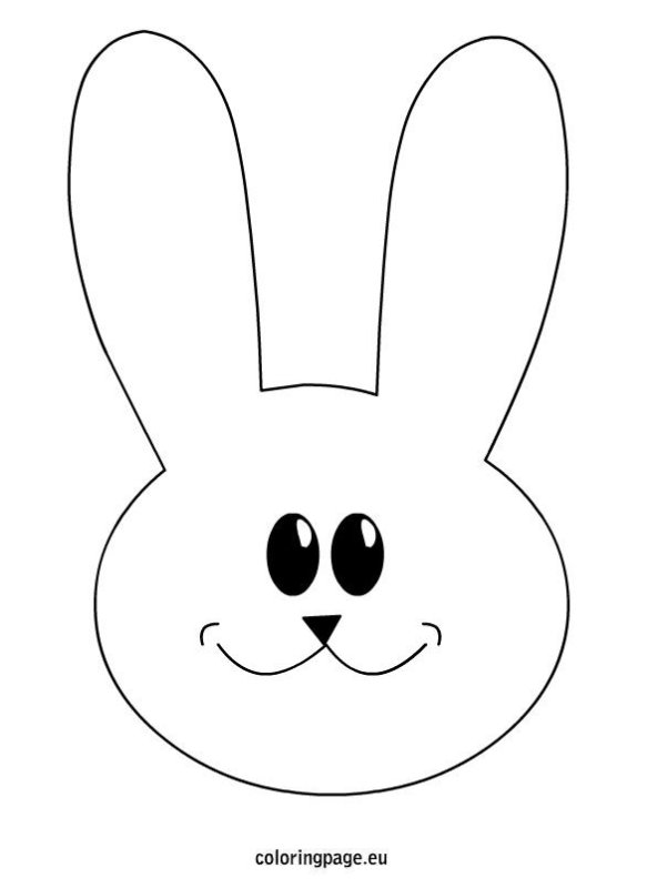 Мордочка зайчика для поделки