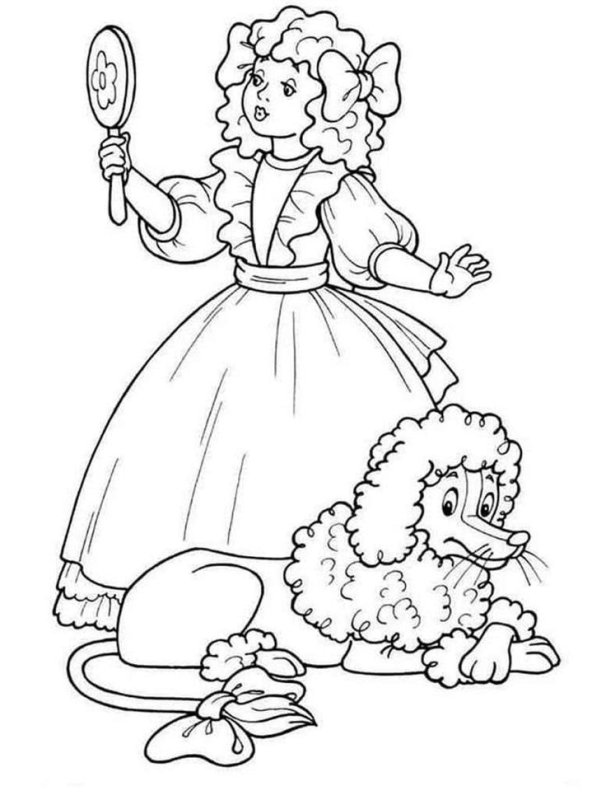 Раскраска Буратино и Мальвина