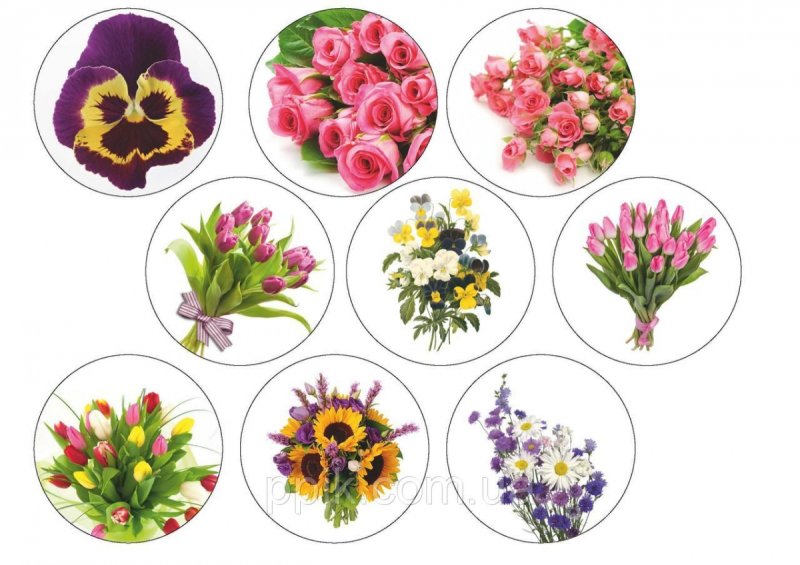 Вафельные цветы съедобные