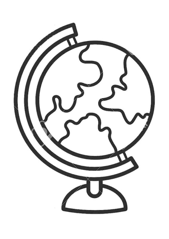 Раскраска для малышей Глобус