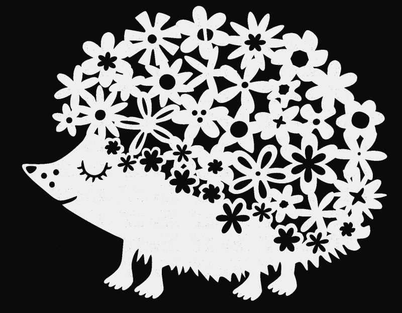 Вытынанки Ежик