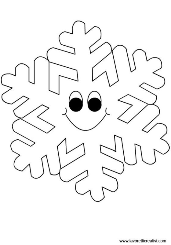 Снежинка раскраска