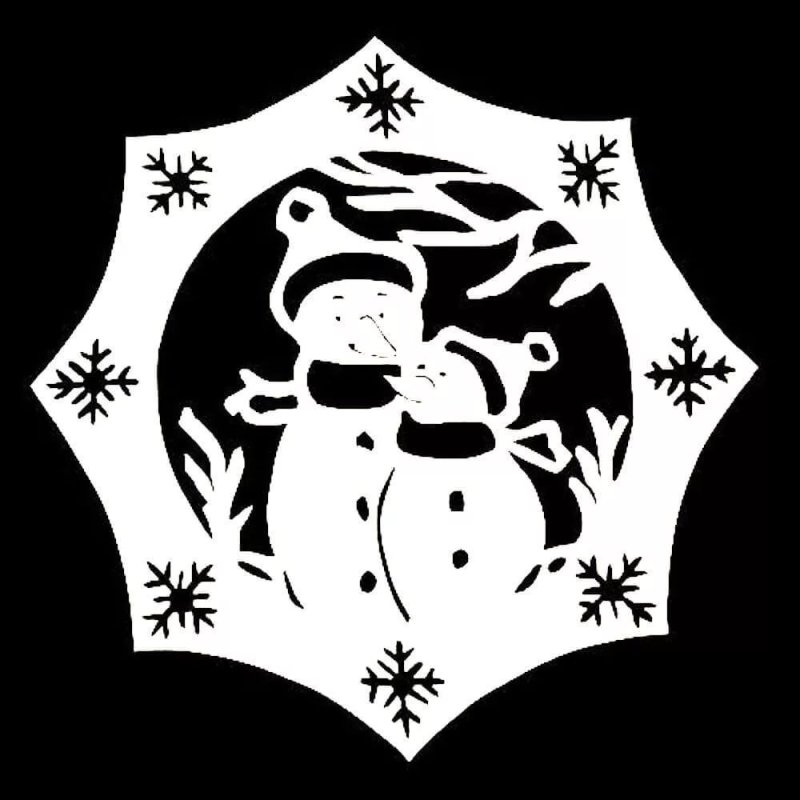 Трафарет на окна новый год 2022