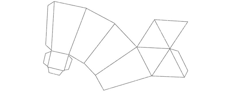 Макет фонаря из бумаги