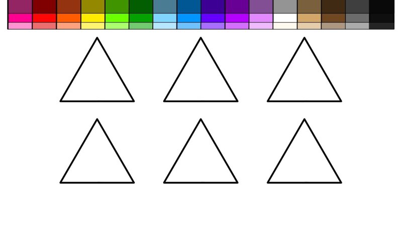 Геометрические фигуры разных цветов