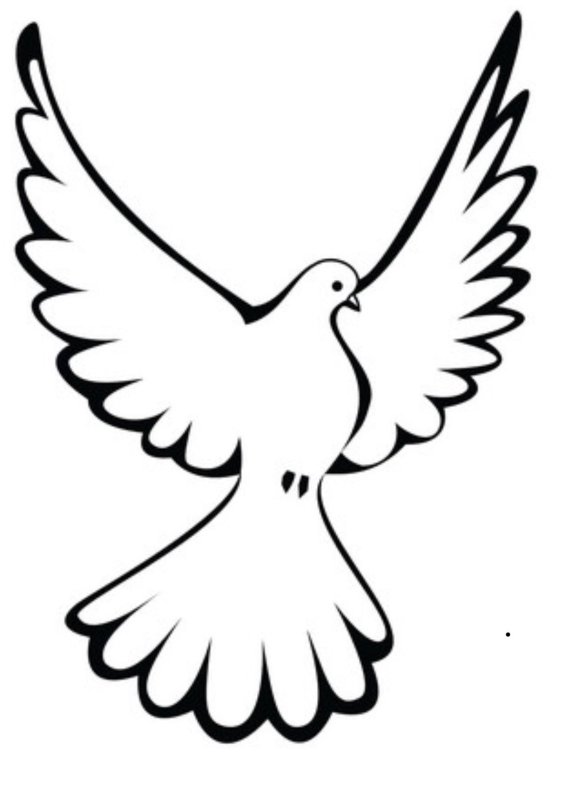 Трафарет голубя для вырезания