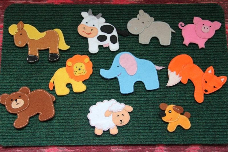 Фигурки животных из фетра