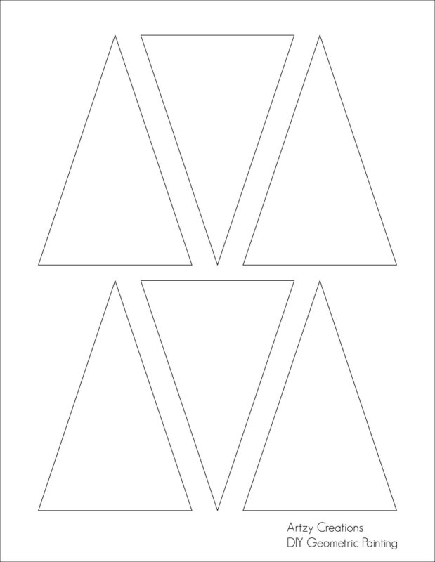 Треугольник трафарет для вырезания