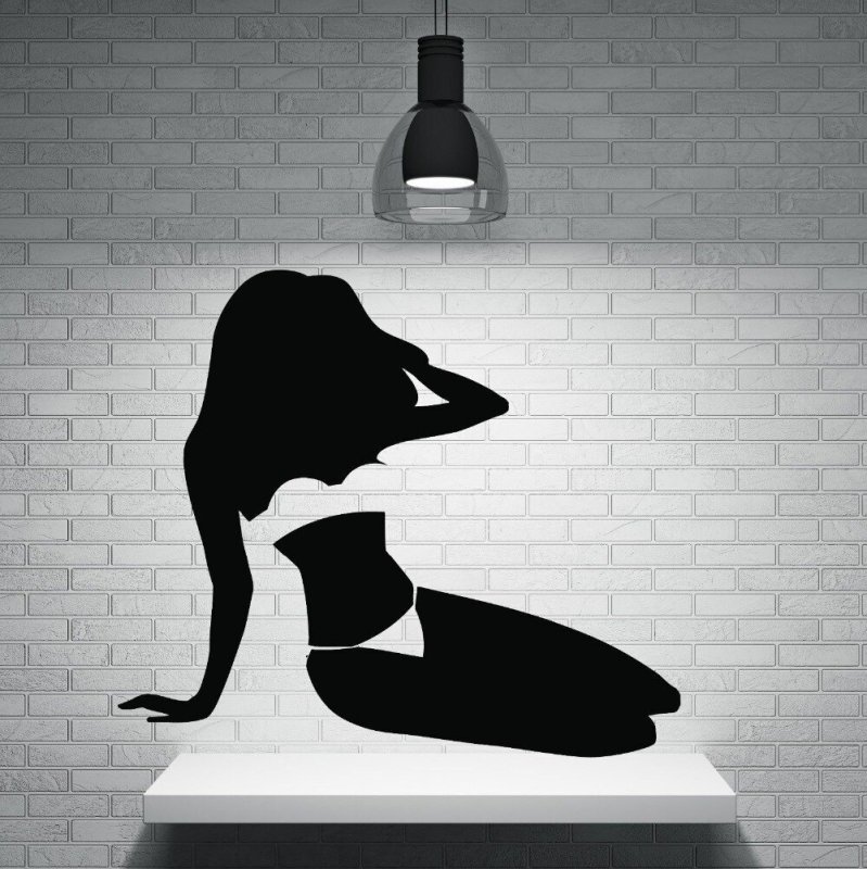 Силуэт девушки на стене