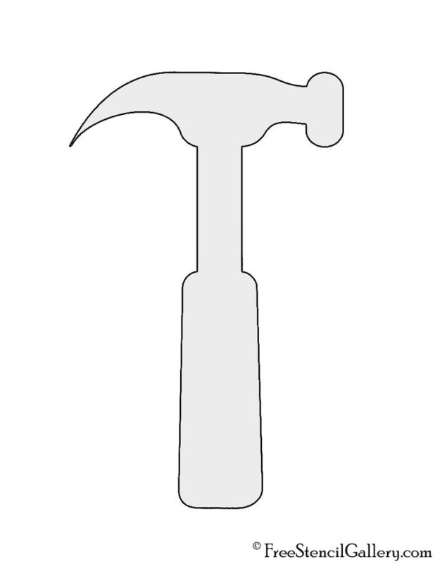 Трафарет молоток