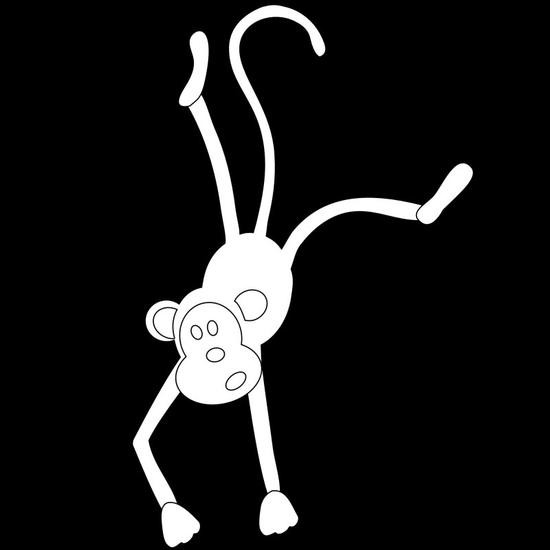 Обезьяна трафарет для рисования