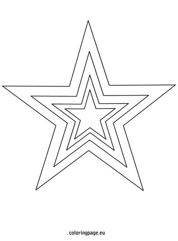 Звездочка раскраска