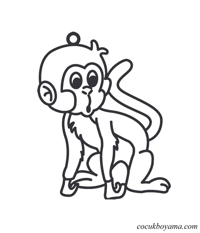 Обезьяна раскраска для детей