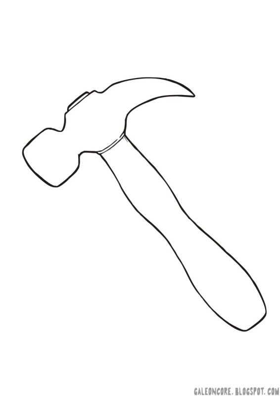 Молоток разукрашка для детей