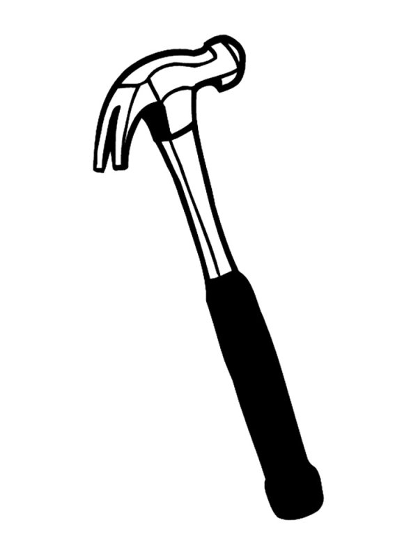 Трафарет молоток для вырезания из бумаги