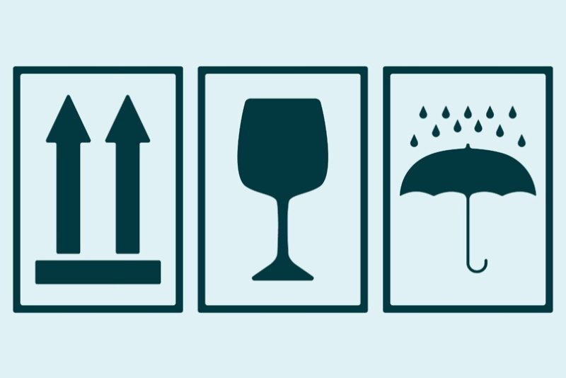 Манипуляционные знаки верх хрупкое