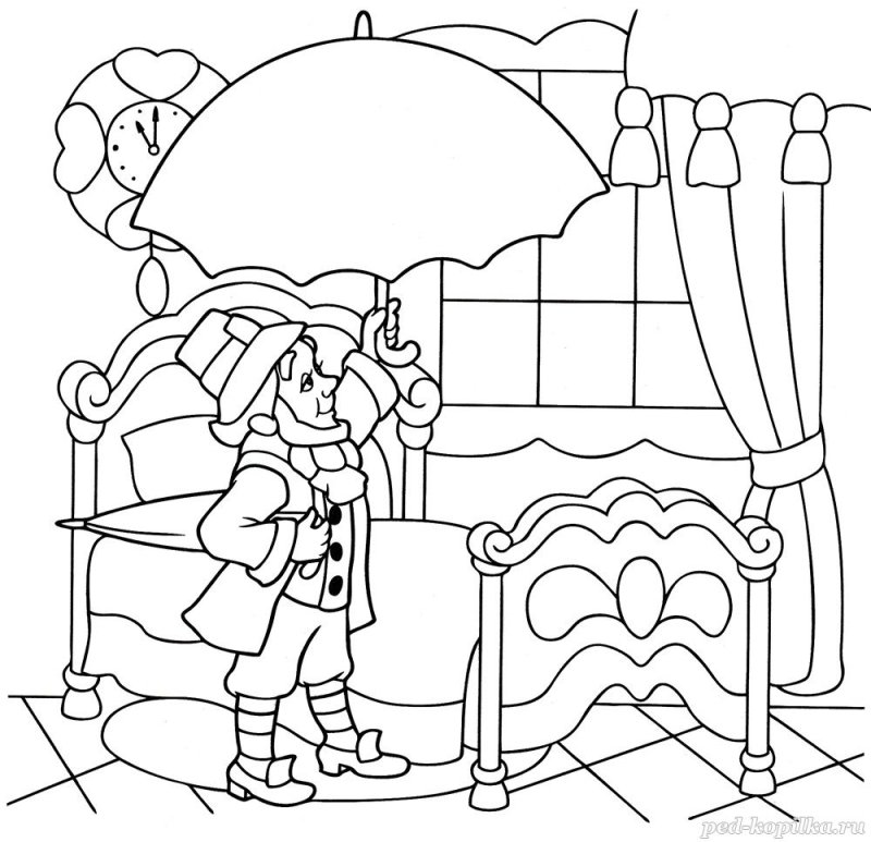 Иллюстрация к сказке Андерсена Оле Лукойе