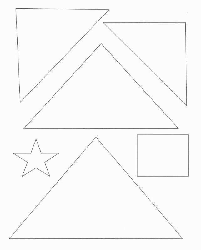 Елка из треугольников аппликация