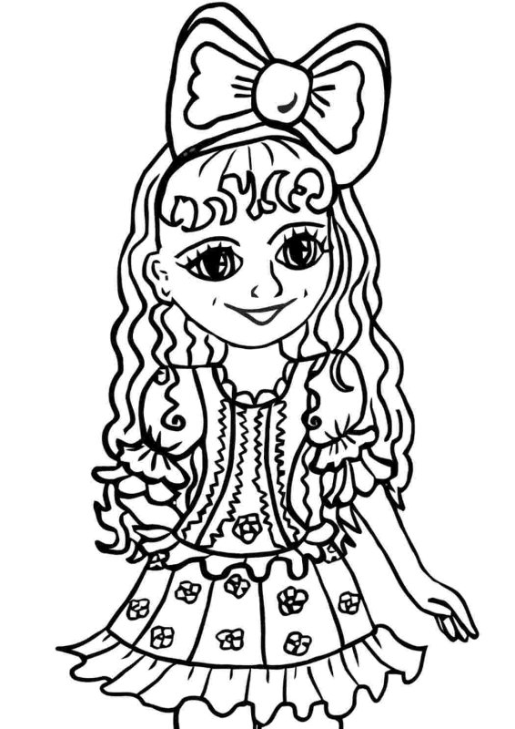 Мальвина раскраска для детей