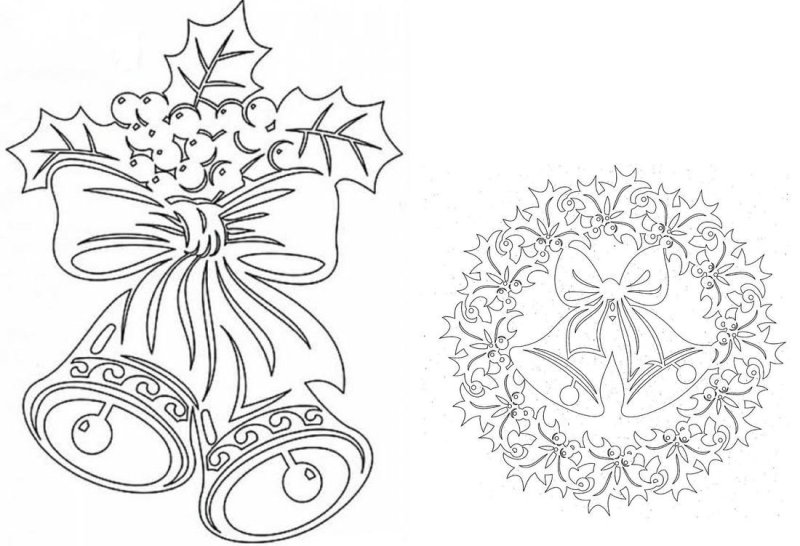 Трафареты на окна на новый год