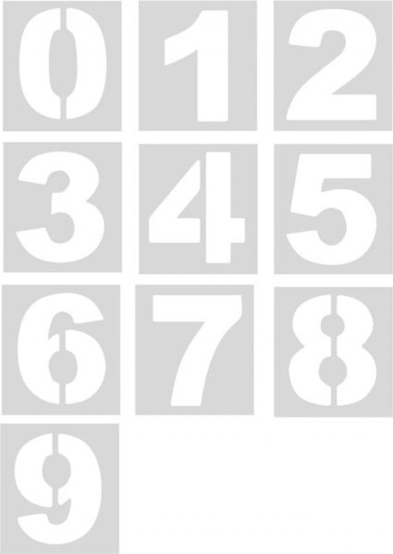 Трафареты цифр для покраски