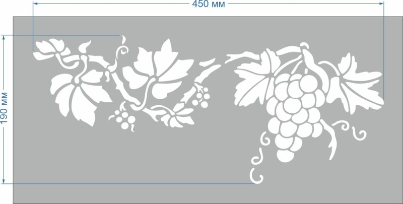 Трафарет лоза винограда