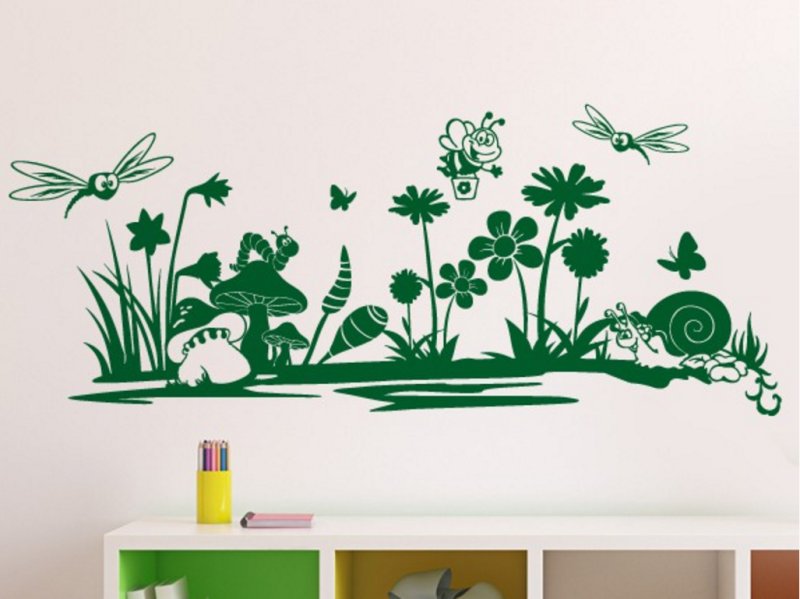 Трафареты для декора стен в детской