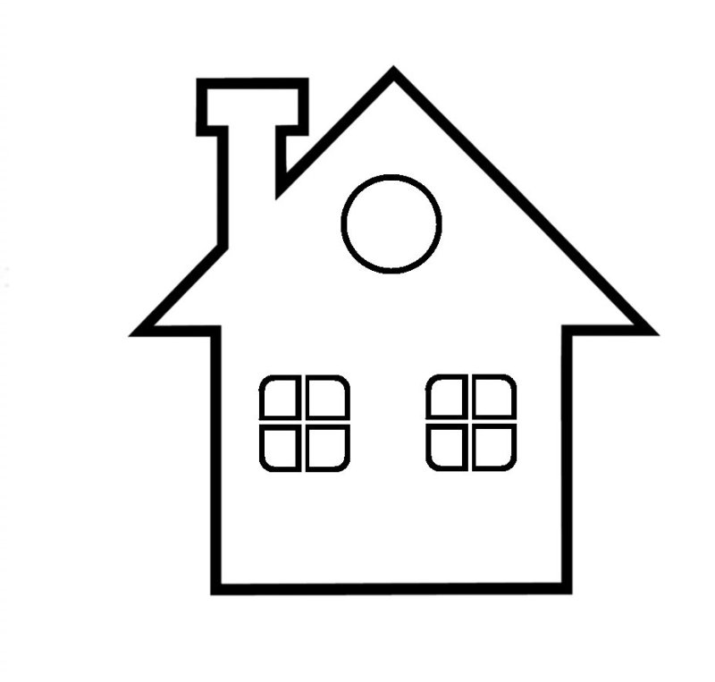 Раскраска. Домики