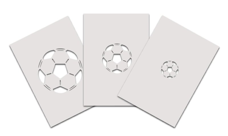 Трафарет футбольный мяч для торта