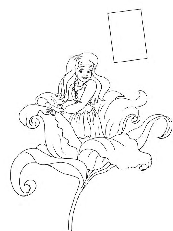 Раскраска к сказке Оле Лукойе Андерсена