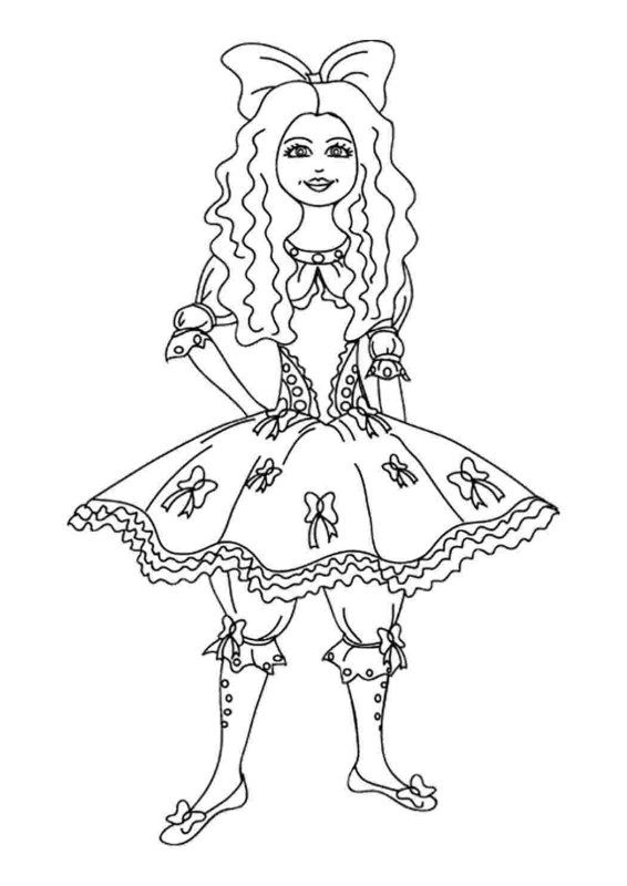 Мальвина раскраска