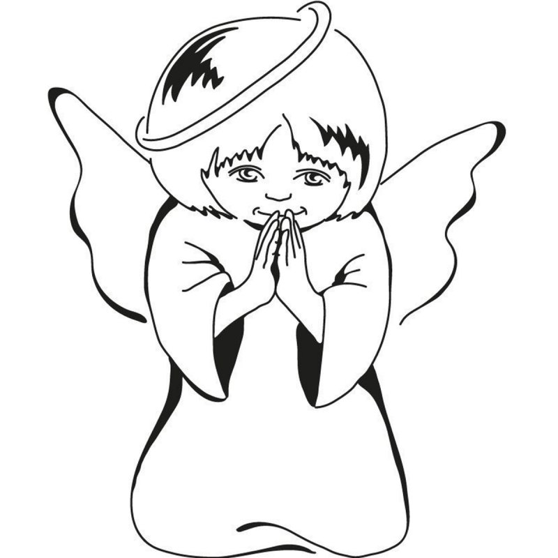 Ангелочки раскраска для детей