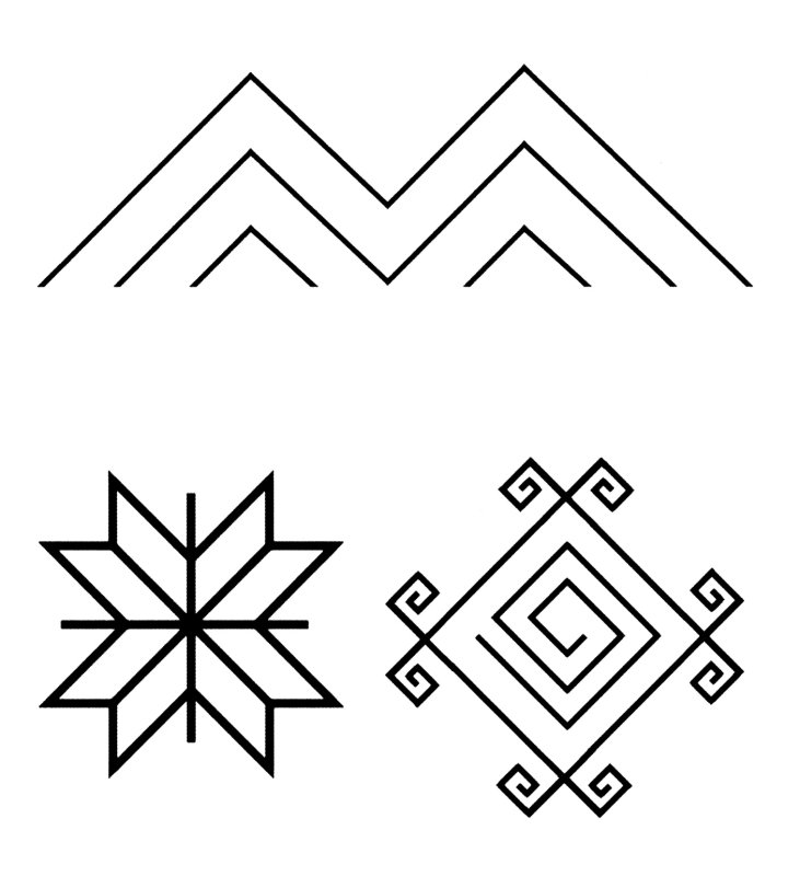 Орнамент раскраска для детей