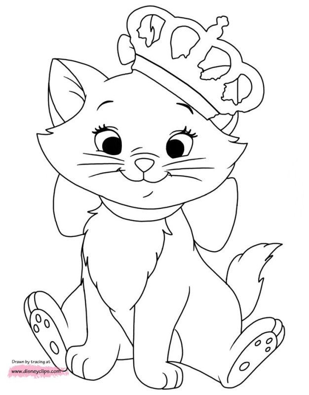 Раскраски для девочек кошечки