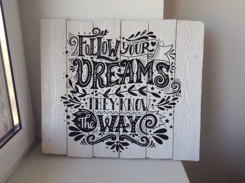 Надписи на доске