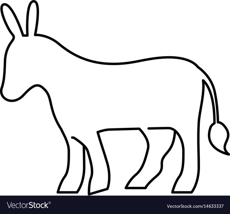 Осел силуэт