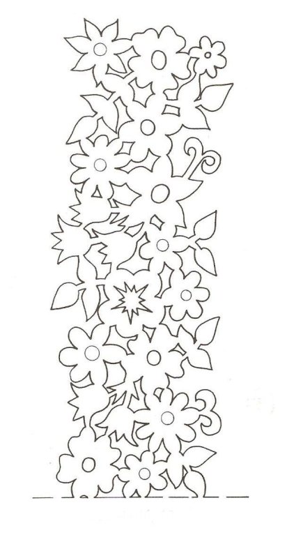 Трафареты на окна цветы для вырезания