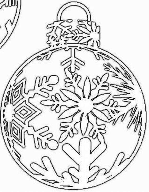 Новогодние шары трафарет
