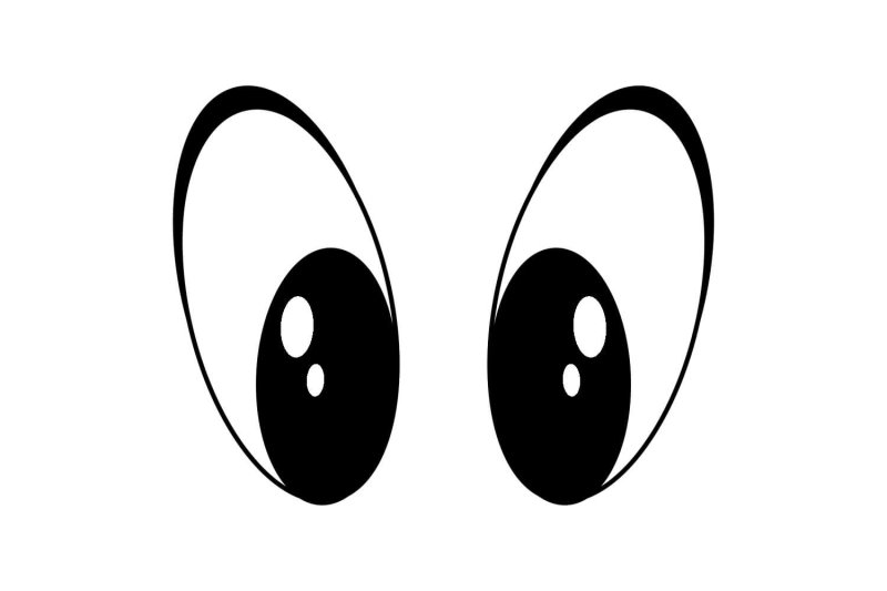 Трафарет глазки для поделок