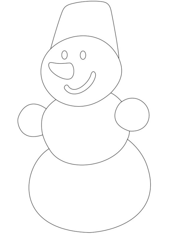 Рисование с детьми Снеговик