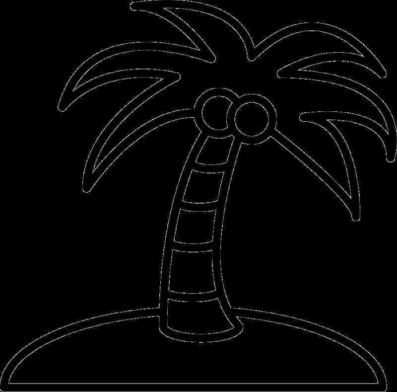 Пальма раскраска