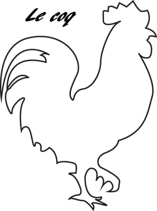 Петух контур