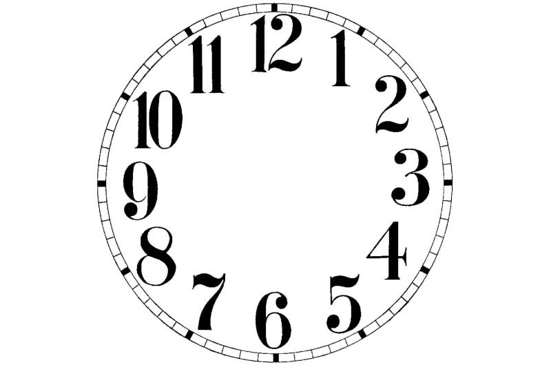 Трафарет часов