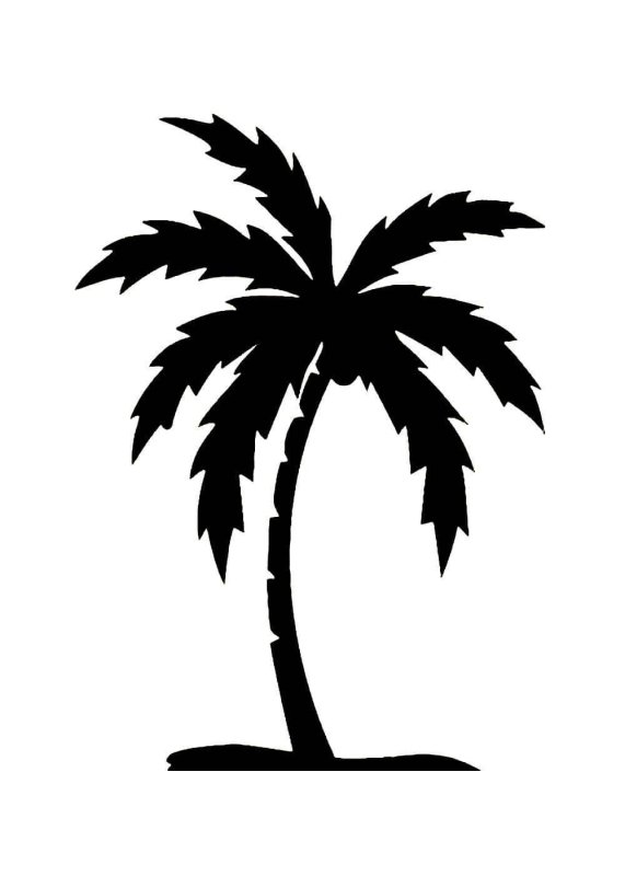 Трафарет пальмы для стен