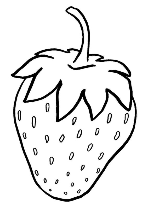 Клубника раскраска