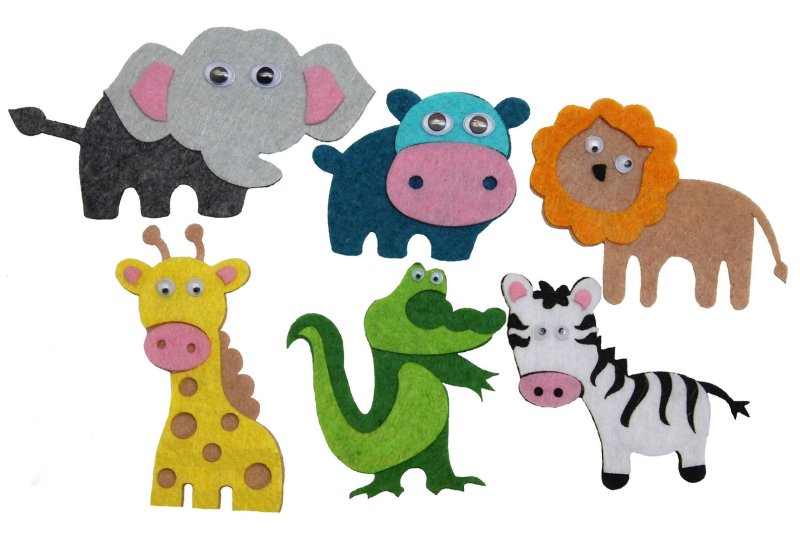 Панно из фетра животные