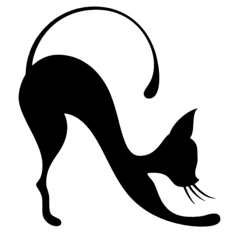 Тату кошка эскизы силуэт