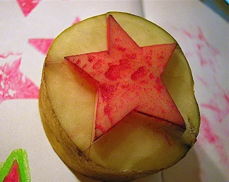 Печатки из овощей