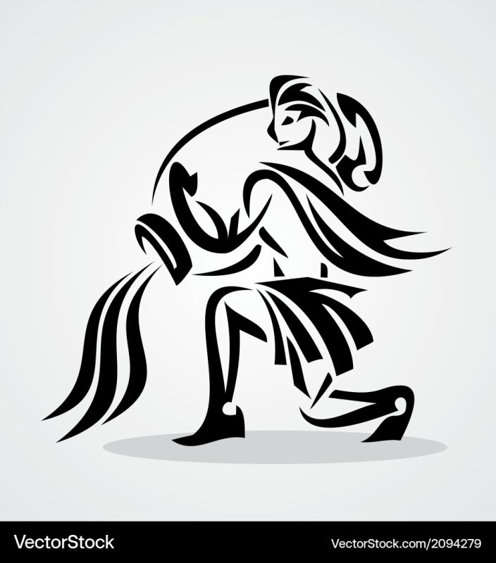 Тату знак зодиака Водолей