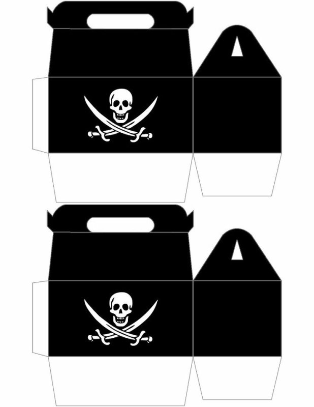 Коробка сундук пирата из бумаги